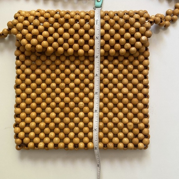 Vintage Beaded Wooden Purse Zipper No Brand - Picture 6 of 9